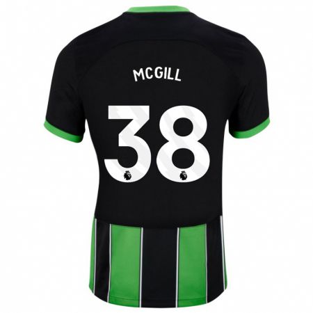 Kandiny Enfant Maillot Tom Mcgill #38 Vert Noir Tenues Extérieur 2023/24 T-Shirt