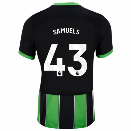 Kandiny Enfant Maillot Imari Samuels #43 Vert Noir Tenues Extérieur 2023/24 T-Shirt