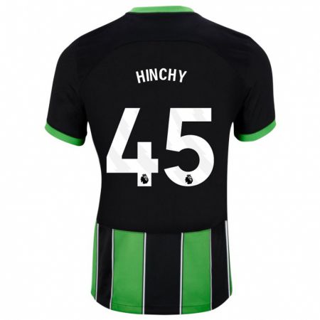 Kandiny Enfant Maillot Jack Hinchy #45 Vert Noir Tenues Extérieur 2023/24 T-Shirt