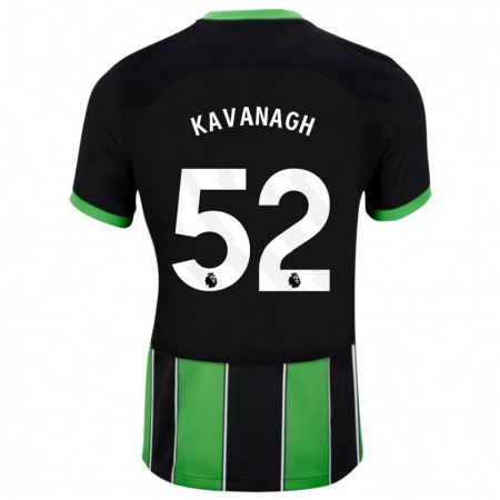 Kandiny Enfant Maillot Leigh Kavanagh #52 Vert Noir Tenues Extérieur 2023/24 T-Shirt