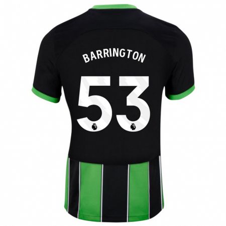 Kandiny Enfant Maillot Luca Barrington #53 Vert Noir Tenues Extérieur 2023/24 T-Shirt