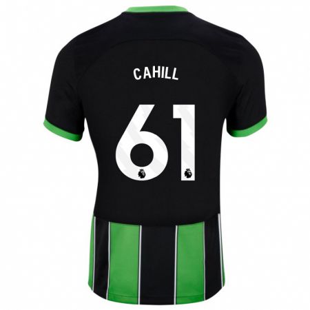 Kandiny Enfant Maillot Killian Cahill #61 Vert Noir Tenues Extérieur 2023/24 T-Shirt