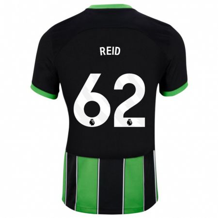 Kandiny Enfant Maillot Tommy Reid #62 Vert Noir Tenues Extérieur 2023/24 T-Shirt