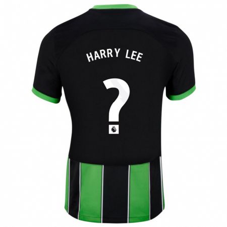 Kandiny Enfant Maillot Harry Lee #0 Vert Noir Tenues Extérieur 2023/24 T-Shirt