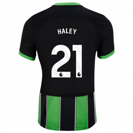 Kandiny Enfant Maillot Madison Haley #21 Vert Noir Tenues Extérieur 2023/24 T-Shirt
