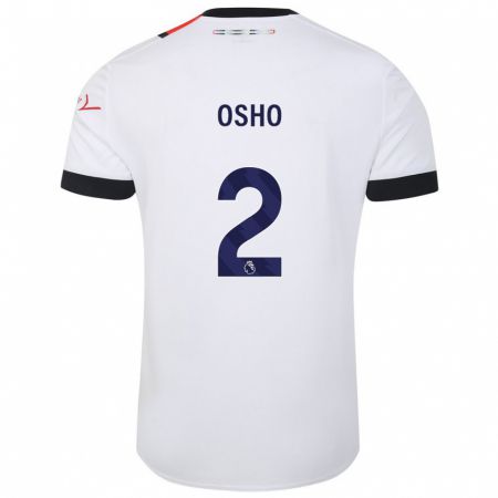 Kandiny Enfant Maillot Gabriel Osho #2 Blanc Tenues Extérieur 2023/24 T-Shirt