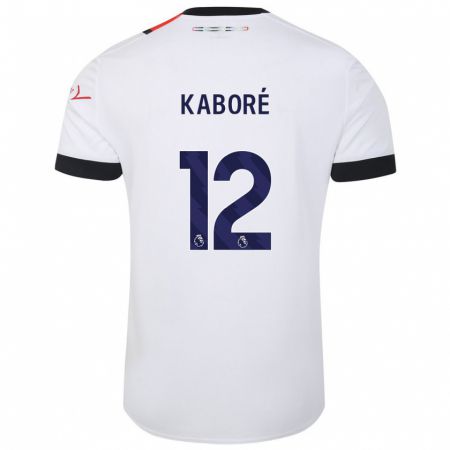 Kandiny Enfant Maillot Issa Kaboré #12 Blanc Tenues Extérieur 2023/24 T-Shirt