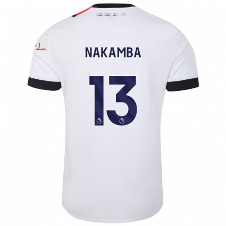 Kandiny Enfant Maillot Marvelous Nakamba #13 Blanc Tenues Extérieur 2023/24 T-Shirt