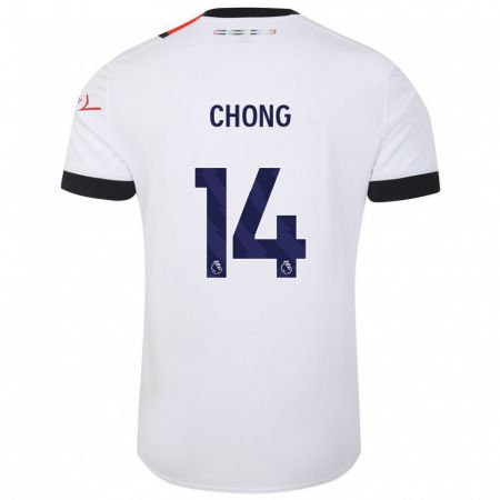 Kandiny Enfant Maillot Tahith Chong #14 Blanc Tenues Extérieur 2023/24 T-Shirt