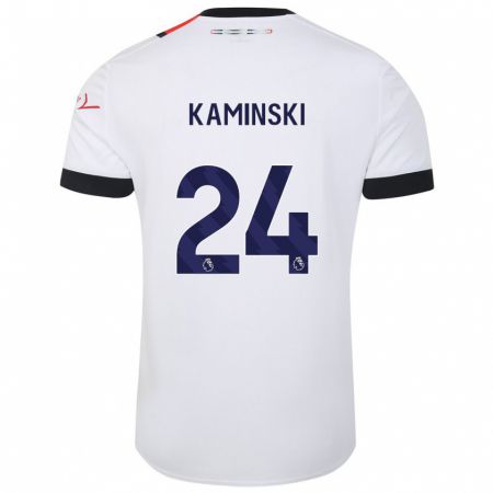 Kandiny Enfant Maillot Thomas Kaminski #24 Blanc Tenues Extérieur 2023/24 T-Shirt