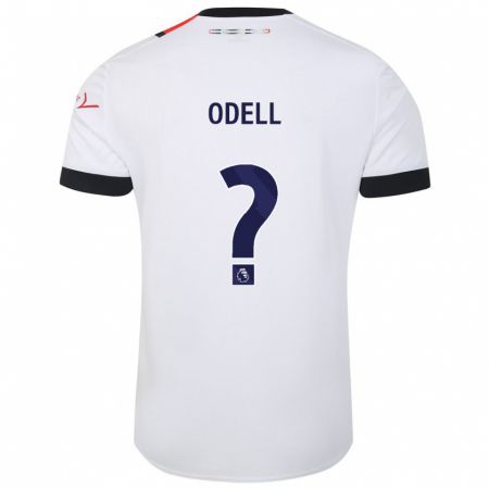 Kandiny Enfant Maillot Josh Odell #0 Blanc Tenues Extérieur 2023/24 T-Shirt