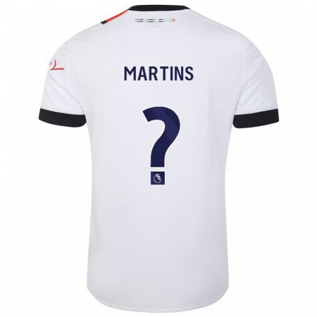 Kandiny Enfant Maillot Dominic Dos Santos Martins #0 Blanc Tenues Extérieur 2023/24 T-Shirt