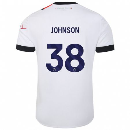 Kandiny Enfant Maillot Joe Johnson #38 Blanc Tenues Extérieur 2023/24 T-Shirt