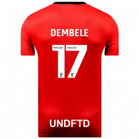 Kandiny Enfant Maillot Siriki Dembélé #17 Rouge Tenues Extérieur 2023/24 T-Shirt