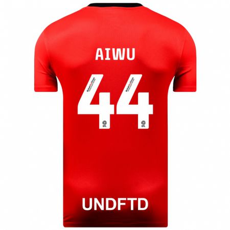 Kandiny Enfant Maillot Emanuel Aiwu #44 Rouge Tenues Extérieur 2023/24 T-Shirt