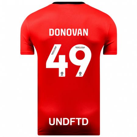 Kandiny Enfant Maillot Romelle Donovan #49 Rouge Tenues Extérieur 2023/24 T-Shirt