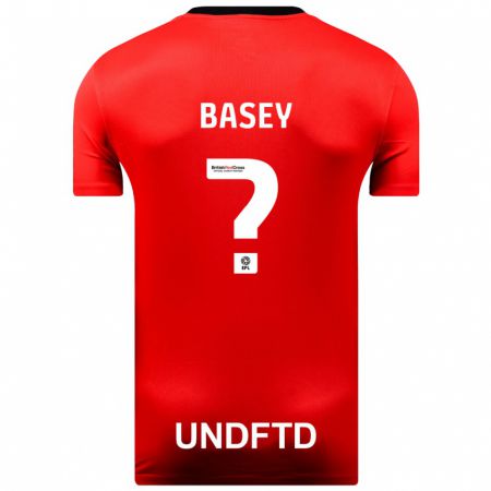 Kandiny Enfant Maillot Oliver Basey #0 Rouge Tenues Extérieur 2023/24 T-Shirt