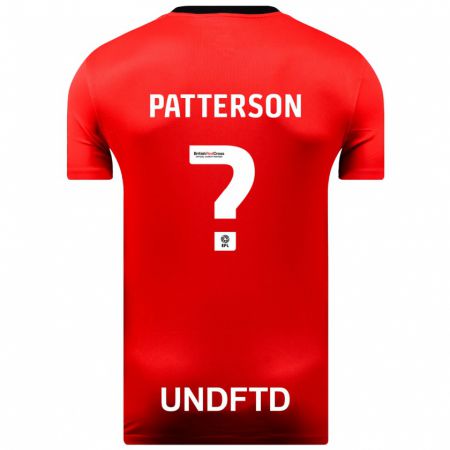 Kandiny Enfant Maillot Rico Patterson #0 Rouge Tenues Extérieur 2023/24 T-Shirt