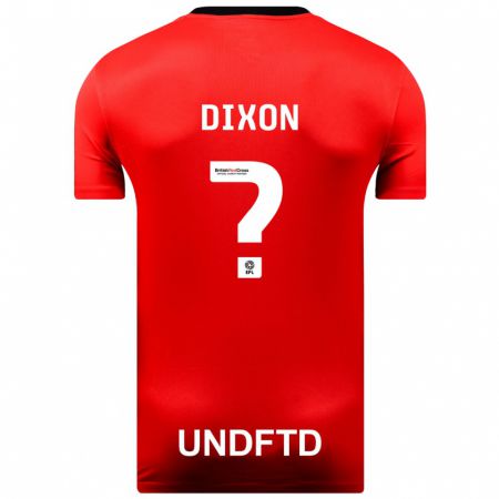 Kandiny Enfant Maillot Junior Dixon #0 Rouge Tenues Extérieur 2023/24 T-Shirt