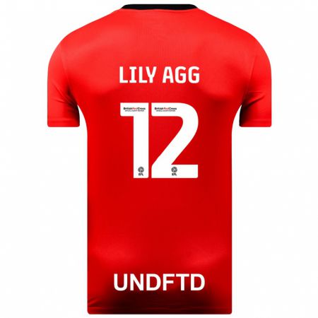 Kandiny Enfant Maillot Lily Agg #12 Rouge Tenues Extérieur 2023/24 T-Shirt