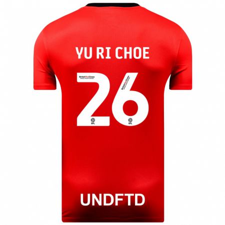 Kandiny Enfant Maillot Yu-Ri Choe #26 Rouge Tenues Extérieur 2023/24 T-Shirt