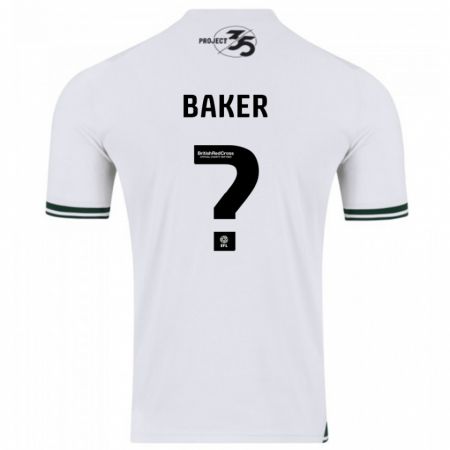 Kandiny Enfant Maillot Zak Baker #0 Blanc Tenues Extérieur 2023/24 T-Shirt
