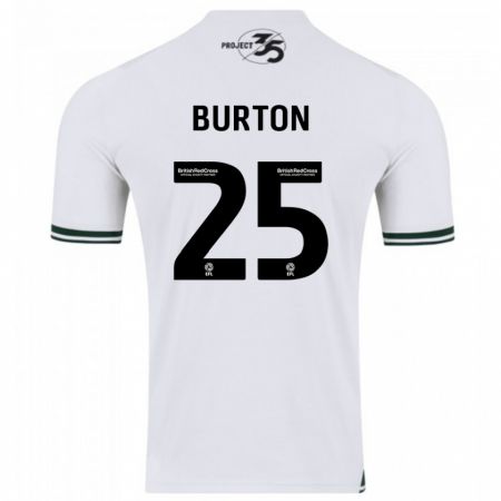 Kandiny Enfant Maillot Callum Burton #25 Blanc Tenues Extérieur 2023/24 T-Shirt