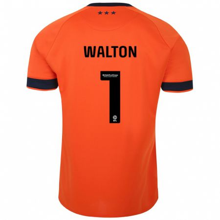 Kandiny Enfant Maillot Christian Walton #1 Orange Tenues Extérieur 2023/24 T-Shirt