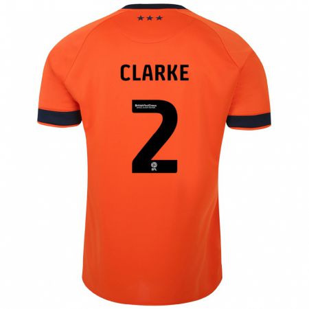 Kandiny Enfant Maillot Harry Clarke #2 Orange Tenues Extérieur 2023/24 T-Shirt