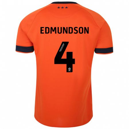 Kandiny Enfant Maillot George Edmundson #4 Orange Tenues Extérieur 2023/24 T-Shirt