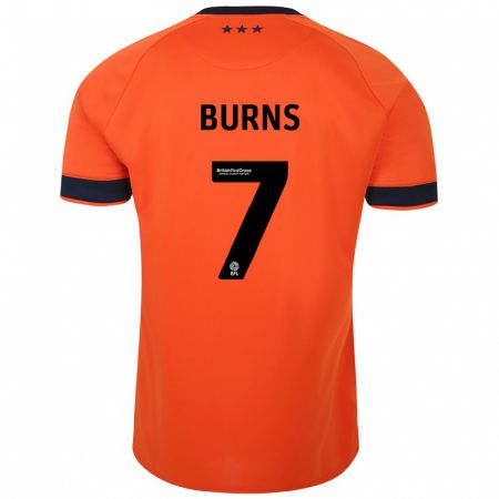 Kandiny Enfant Maillot Wes Burns #7 Orange Tenues Extérieur 2023/24 T-Shirt