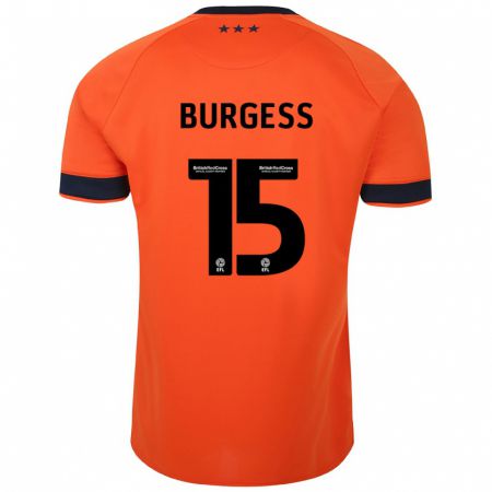 Kandiny Enfant Maillot Cameron Burgess #15 Orange Tenues Extérieur 2023/24 T-Shirt