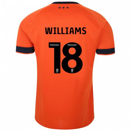 Kandiny Enfant Maillot Brandon Williams #18 Orange Tenues Extérieur 2023/24 T-Shirt