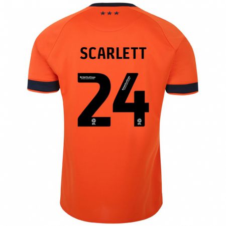 Kandiny Enfant Maillot Dane Scarlett #24 Orange Tenues Extérieur 2023/24 T-Shirt