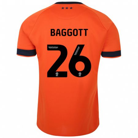 Kandiny Enfant Maillot Elkan Baggott #26 Orange Tenues Extérieur 2023/24 T-Shirt