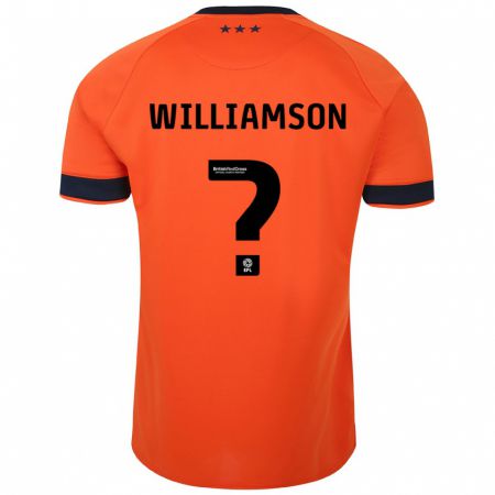 Kandiny Enfant Maillot Woody Williamson #0 Orange Tenues Extérieur 2023/24 T-Shirt