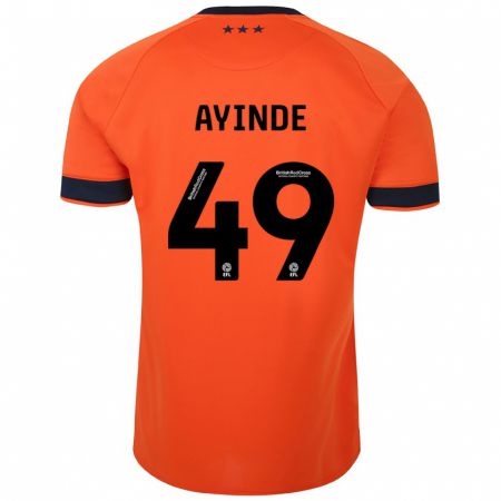 Kandiny Enfant Maillot Leon Ayinde #49 Orange Tenues Extérieur 2023/24 T-Shirt