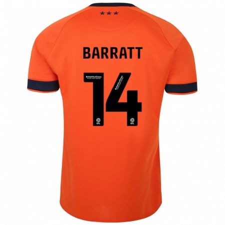 Kandiny Enfant Maillot Zoe Barratt #14 Orange Tenues Extérieur 2023/24 T-Shirt
