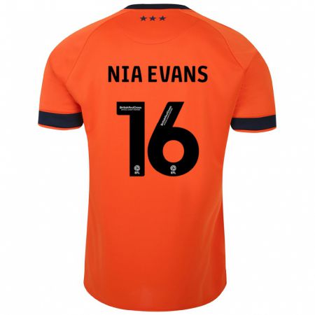 Kandiny Enfant Maillot Nia Evans #16 Orange Tenues Extérieur 2023/24 T-Shirt