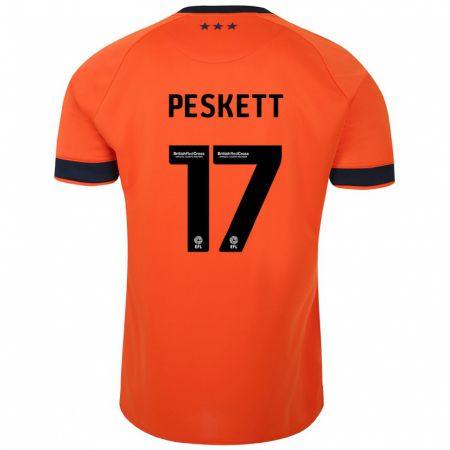 Kandiny Enfant Maillot Sophie Peskett #17 Orange Tenues Extérieur 2023/24 T-Shirt