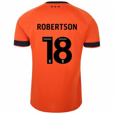 Kandiny Enfant Maillot Kyra Robertson #18 Orange Tenues Extérieur 2023/24 T-Shirt