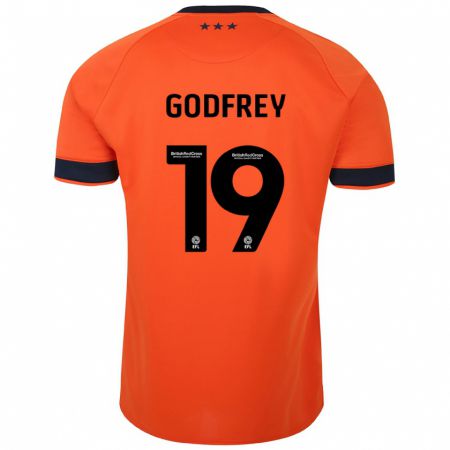 Kandiny Enfant Maillot Freya Godfrey #19 Orange Tenues Extérieur 2023/24 T-Shirt