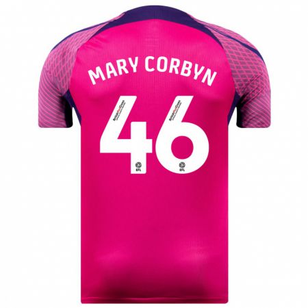 Kandiny Enfant Maillot Mary Corbyn #46 Violet Tenues Extérieur 2023/24 T-Shirt