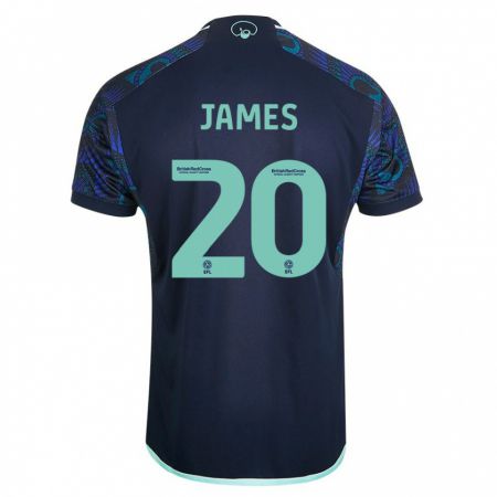 Kandiny Enfant Maillot Daniel James #20 Bleu Tenues Extérieur 2023/24 T-Shirt