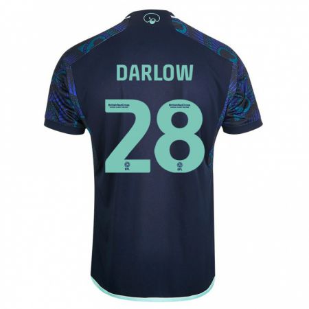 Kandiny Enfant Maillot Karl Darlow #28 Bleu Tenues Extérieur 2023/24 T-Shirt