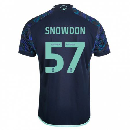 Kandiny Enfant Maillot Joe Snowdon #57 Bleu Tenues Extérieur 2023/24 T-Shirt