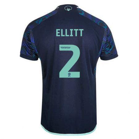Kandiny Enfant Maillot Izzy Ellitt #2 Bleu Tenues Extérieur 2023/24 T-Shirt