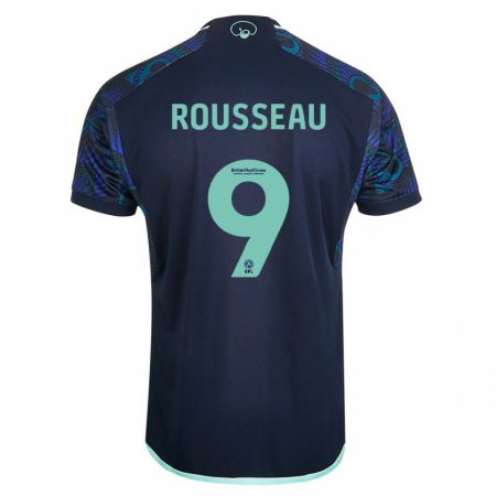 Kandiny Enfant Maillot Jess Rousseau #9 Bleu Tenues Extérieur 2023/24 T-Shirt