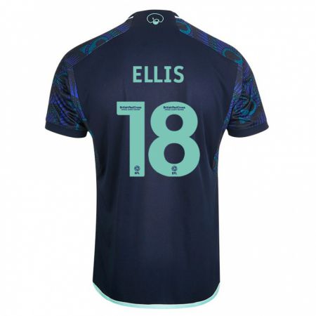 Kandiny Enfant Maillot Macy Ellis #18 Bleu Tenues Extérieur 2023/24 T-Shirt
