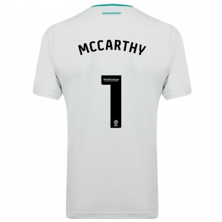 Kandiny Enfant Maillot Alex Mccarthy #1 Blanc Tenues Extérieur 2023/24 T-Shirt